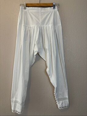 ego Core White Cotton Cottagecore pants size M (runs small)